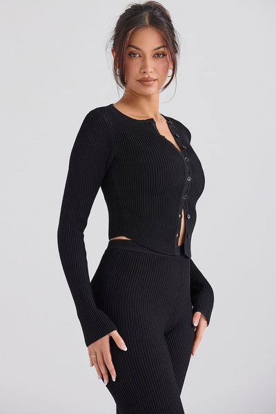 PuurShine - Ribgebreid vest met legging