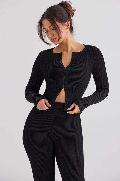 PuurShine - Ribgebreid vest met legging