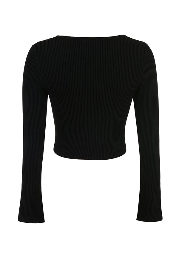 PuurShine - Gerippte Strickjacke mit Leggings
