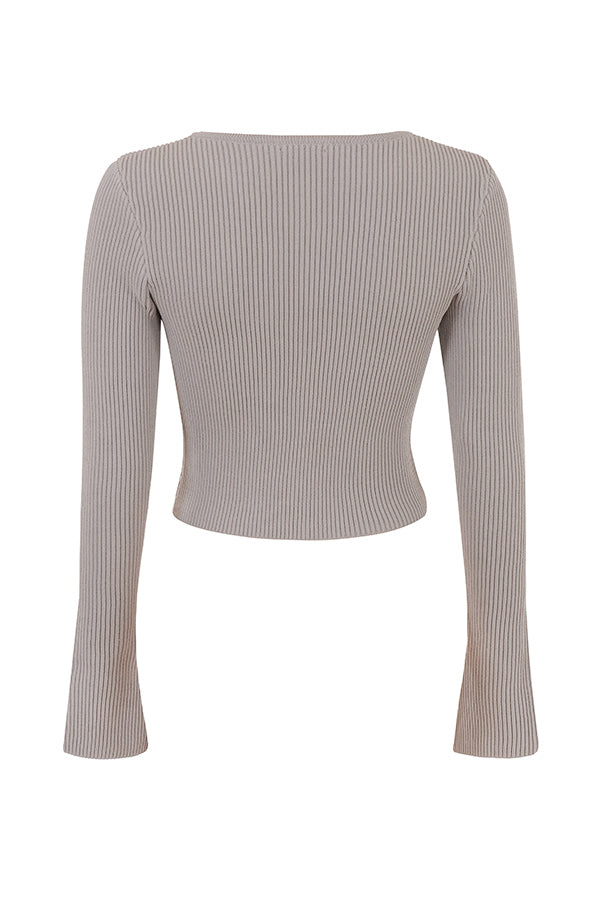 PuurShine - Gerippte Strickjacke mit Leggings
