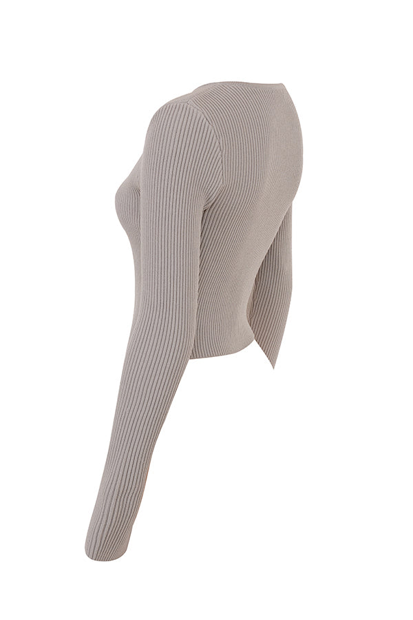 PuurShine - Gerippte Strickjacke mit Leggings