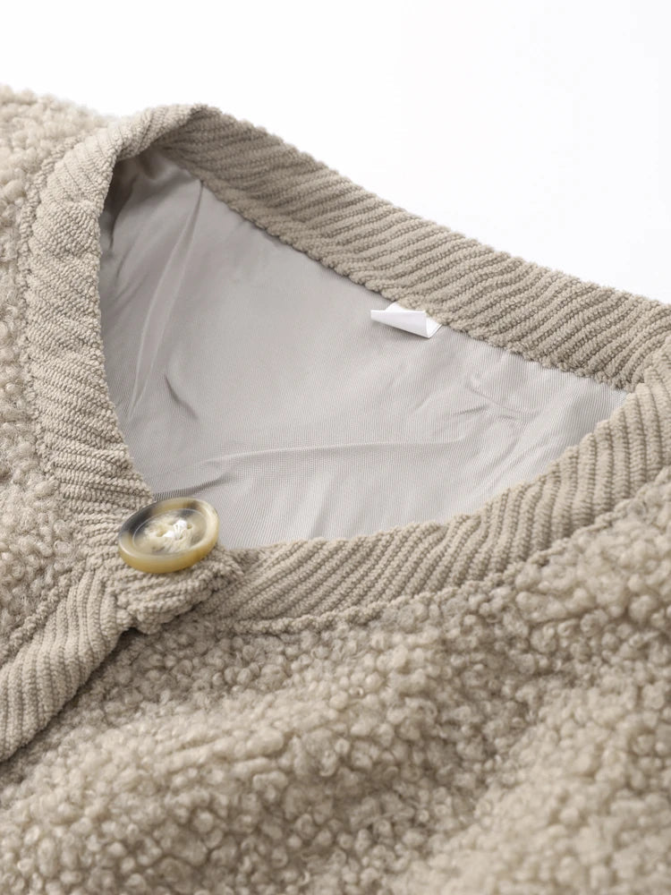 Mirella Teddy-Cardigan | Weicher Damen-Cardigan mit Knöpfen im Teddy-Look