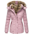 Mireda | Warm winter coat with luxurious fur collar