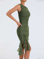 Dezalina™ – Ärmelloses Sommerkleid mit Rüschen und Spitze