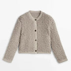 Mirella Teddy-Cardigan | Weicher Damen-Cardigan mit Knöpfen im Teddy-Look
