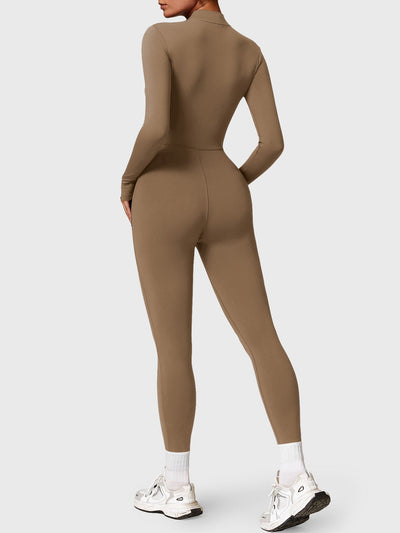 Belle Fleece Lange Mouwen Jumpsuit met Rits