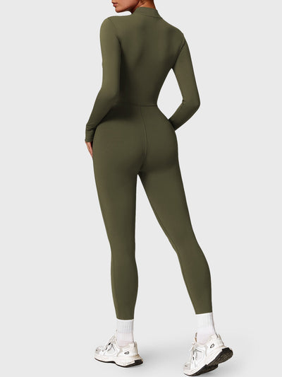 Belle Fleece Lange Mouwen Jumpsuit met Rits