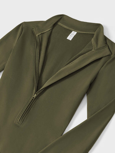 Belle Fleece Lange Mouwen Jumpsuit met Rits