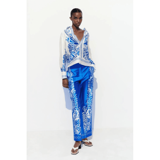 Zayala™ - Printed Satin Pants