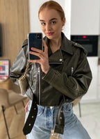 Lora™ - Leren Jack met Riem