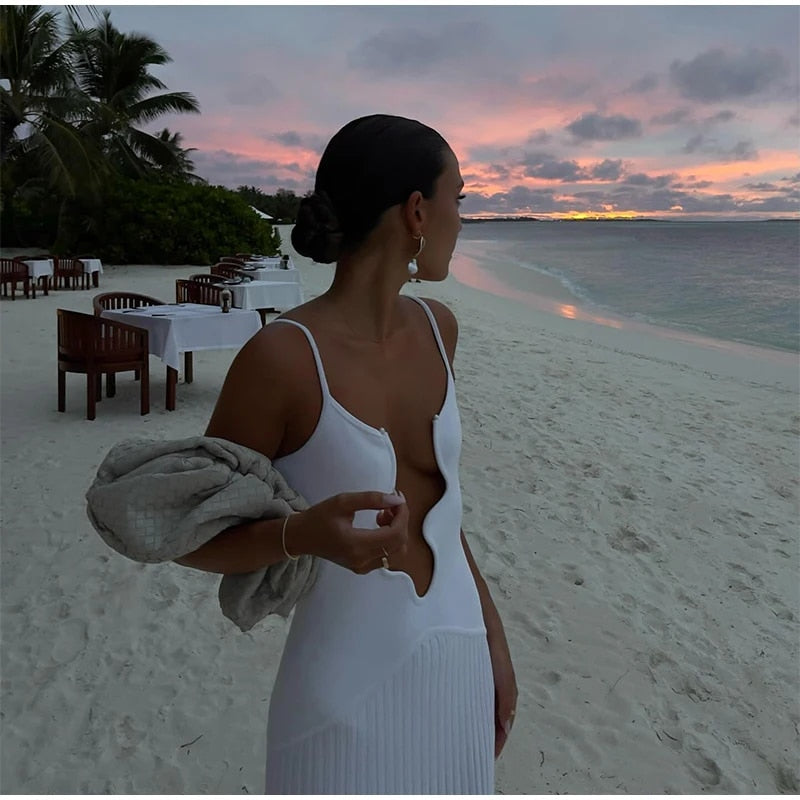 Nina™ – Maxikleid mit tiefem V-Ausschnitt